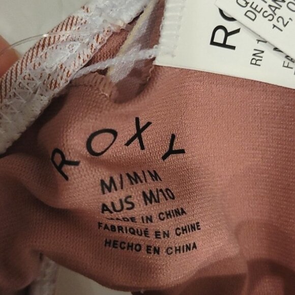 NWT ROXY Floral Rose Ring Triangle Bikini Top Medium - Picture 4 of 4